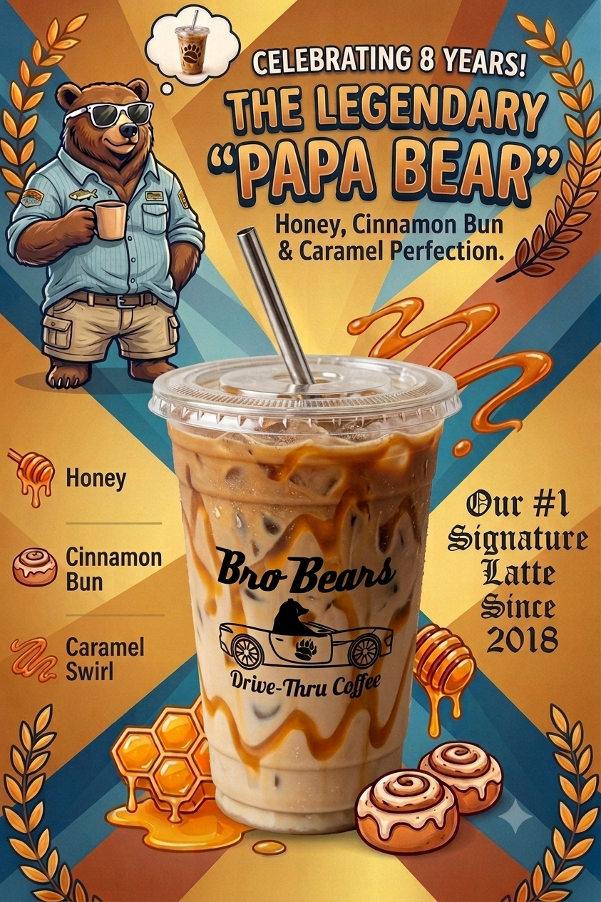 Papa Bear signature espresso drink